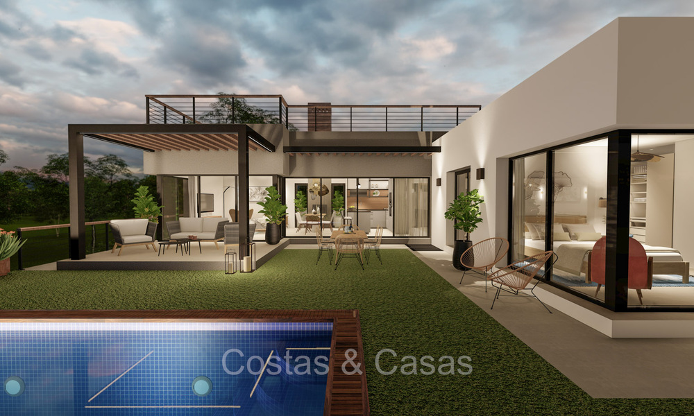 Villa modernista de nueva construcción en venta en una zona de golf cerca del centro de Estepona 74181