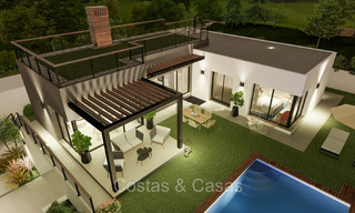 Villa modernista de nueva construcción en venta en una zona de golf cerca del centro de Estepona 74183 