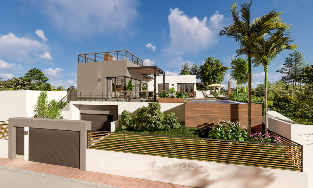 Villa modernista de nueva construcción en venta en una zona de golf cerca del centro de Estepona 74184