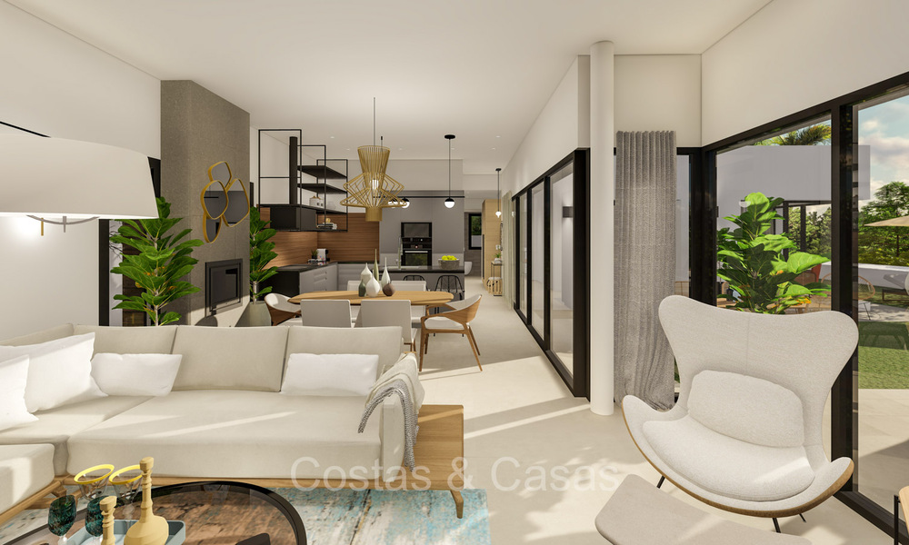 Villa modernista de nueva construcción en venta en una zona de golf cerca del centro de Estepona 74188