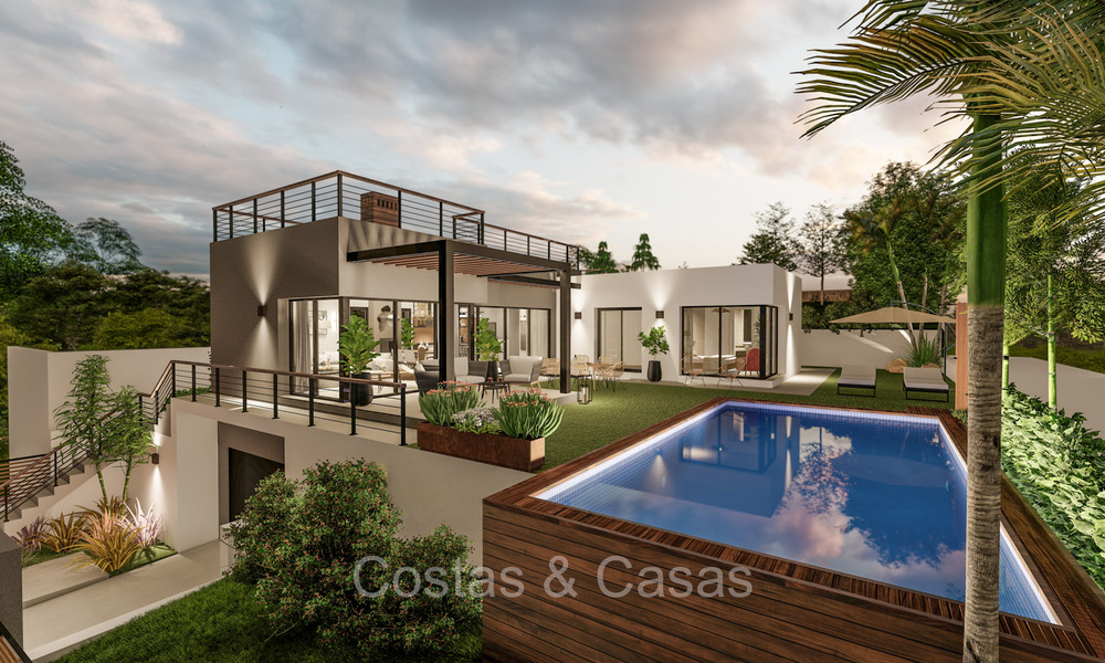 Villa modernista de nueva construcción en venta en una zona de golf cerca del centro de Estepona 74191