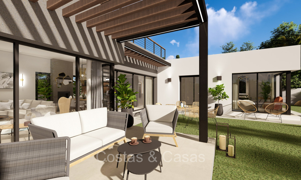 Villa modernista de nueva construcción en venta en una zona de golf cerca del centro de Estepona 74194