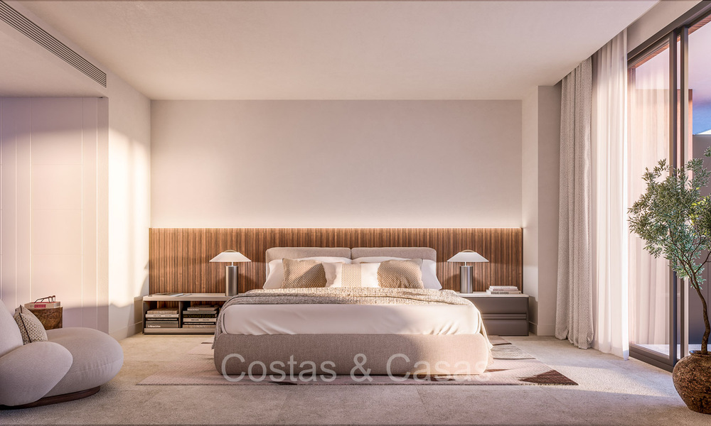 Nuevo en el mercado. Elegantes apartamentos con espectaculares vistas al mar en venta en un resort de lujo en Fuengirola, Costa del Sol 74359