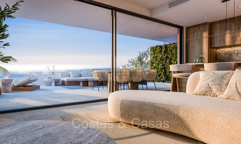 Nuevo en el mercado. Elegantes apartamentos con espectaculares vistas al mar en venta en un resort de lujo en Fuengirola, Costa del Sol 74360