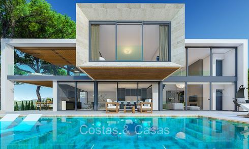 Villa de diseño de nueva construcción con espectaculares vistas al mar en venta en las colinas de Mijas Pueblo, Costa del Sol 74432