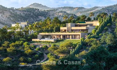 Villa de diseño de con vistas panorámicas al mar en venta en un complejo residencial cerrado en Benahavis - Marbella 74904