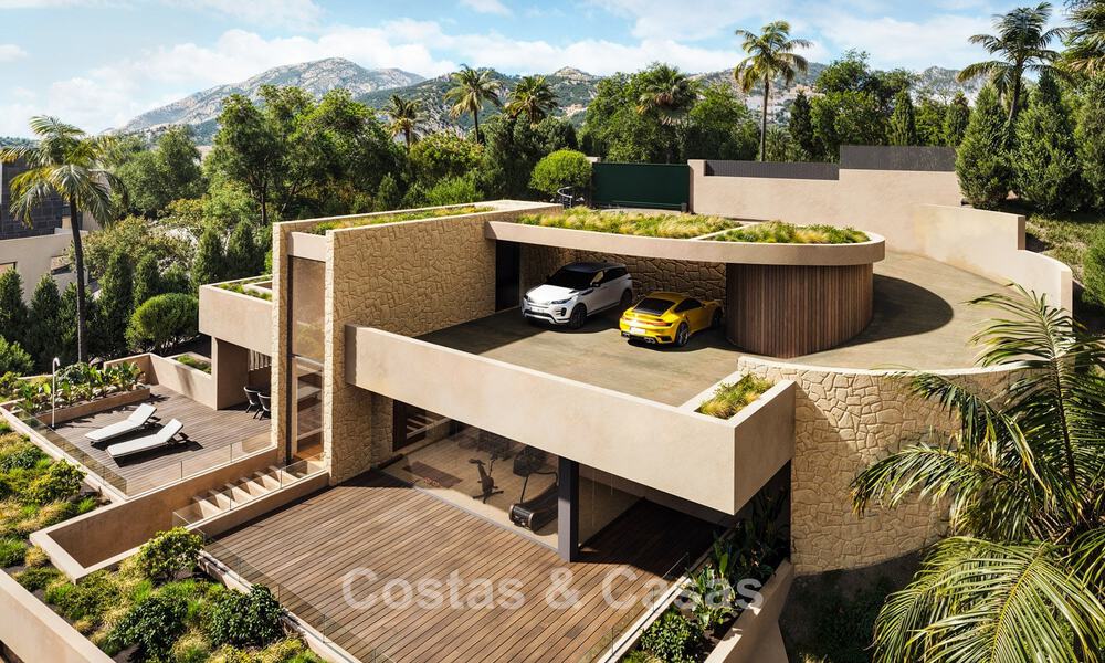 Villa de diseño de con vistas panorámicas al mar en venta en un complejo residencial cerrado en Benahavis - Marbella 74906