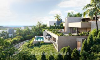 Villa de diseño de con vistas panorámicas al mar en venta en un complejo residencial cerrado en Benahavis - Marbella 74907 