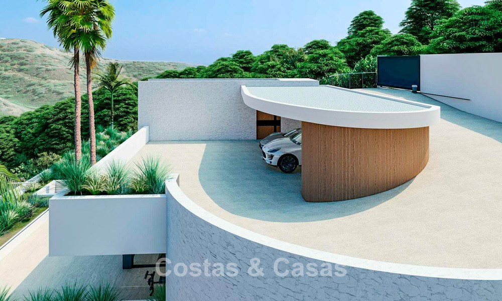 Villa de diseño de con vistas panorámicas al mar en venta en un complejo residencial cerrado en Benahavis - Marbella 74914