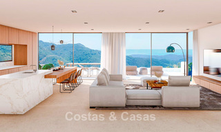 Villa de diseño de con vistas panorámicas al mar en venta en un complejo residencial cerrado en Benahavis - Marbella 74917 