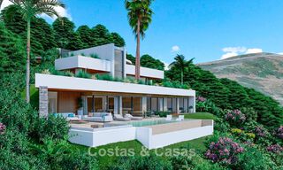 Villa de diseño de con vistas panorámicas al mar en venta en un complejo residencial cerrado en Benahavis - Marbella 74918 