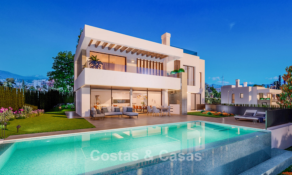 7 villas nuevas en venta a poca distancia de una hermosa casa club de golf en la Nueva Milla de Oro, Marbella - Estepona 773697