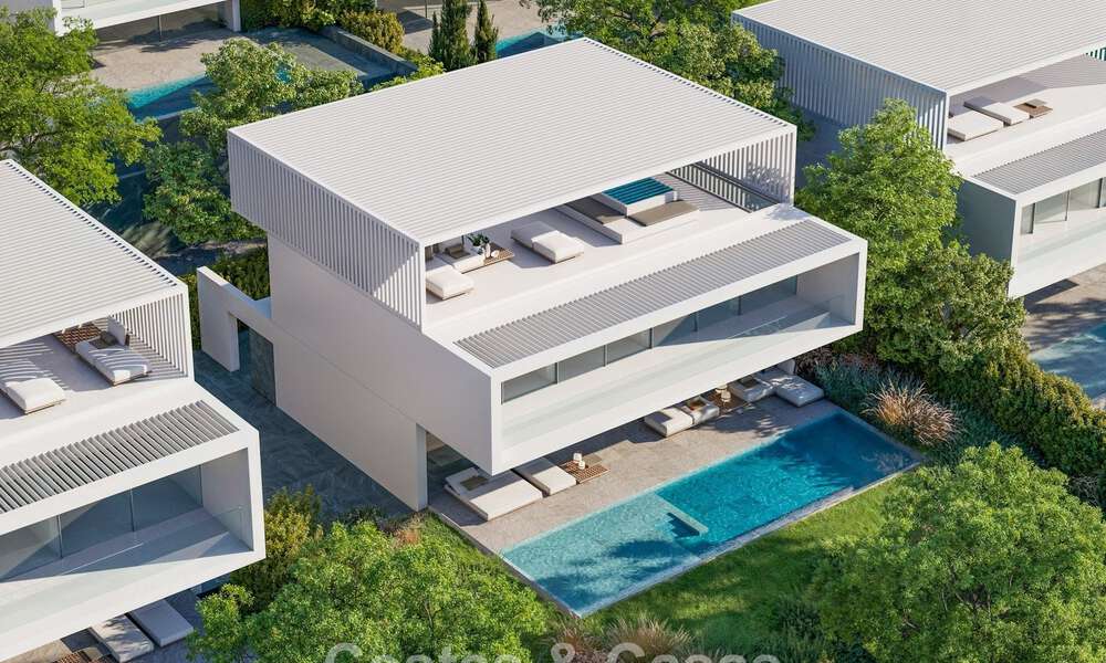 Villas de diseño de alta tecnología en venta en un entorno natural en el campo de golf de Estepona 774444