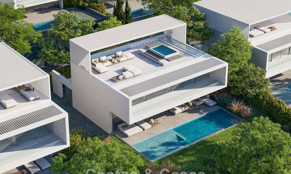 Villas de diseño de alta tecnología en venta en un entorno natural en el campo de golf de Estepona 774446