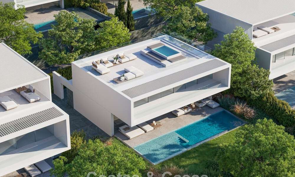 Villas de diseño de alta tecnología en venta en un entorno natural en el campo de golf de Estepona 774447