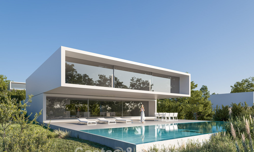 Villas de diseño de alta tecnología en venta en un entorno natural en el campo de golf de Estepona 774458