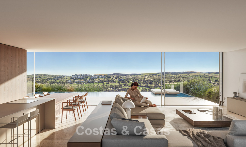 Villas de diseño de alta tecnología en venta en un entorno natural en el campo de golf de Estepona 774460